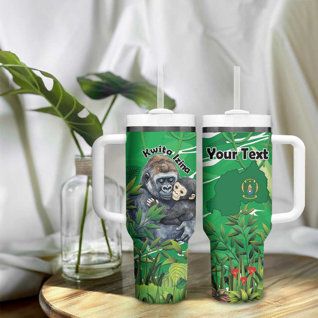 Personalized Rwanda Kwita Izina 2025 Tumbler With Handle Gorilla Naming Day - African Pride