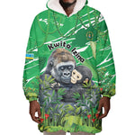 Personalized Rwanda Kwita Izina 2025 Wearable Blanket Hoodie Gorilla Naming Day - African Pride