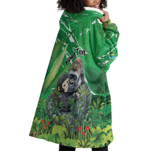 Personalized Rwanda Kwita Izina 2025 Wearable Blanket Hoodie Gorilla Naming Day - African Pride