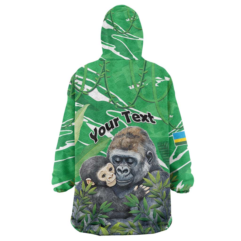 Personalized Rwanda Kwita Izina 2025 Wearable Blanket Hoodie Gorilla Naming Day - African Pride