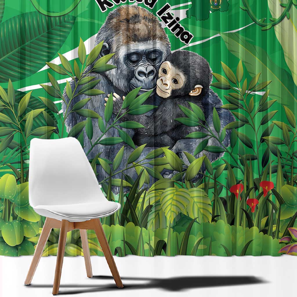 Rwanda Kwita Izina 2025 Window Curtain Gorilla Naming Day - African Pride