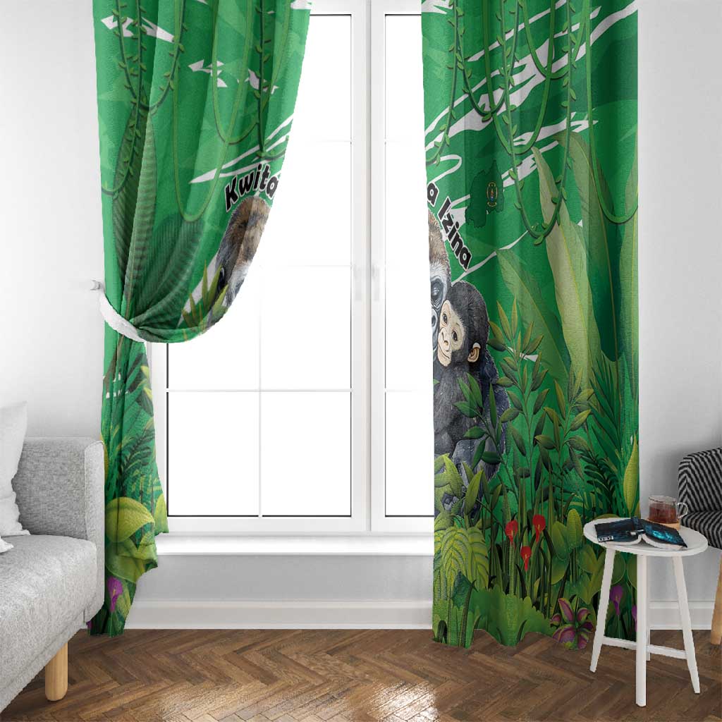Rwanda Kwita Izina 2025 Window Curtain Gorilla Naming Day - African Pride
