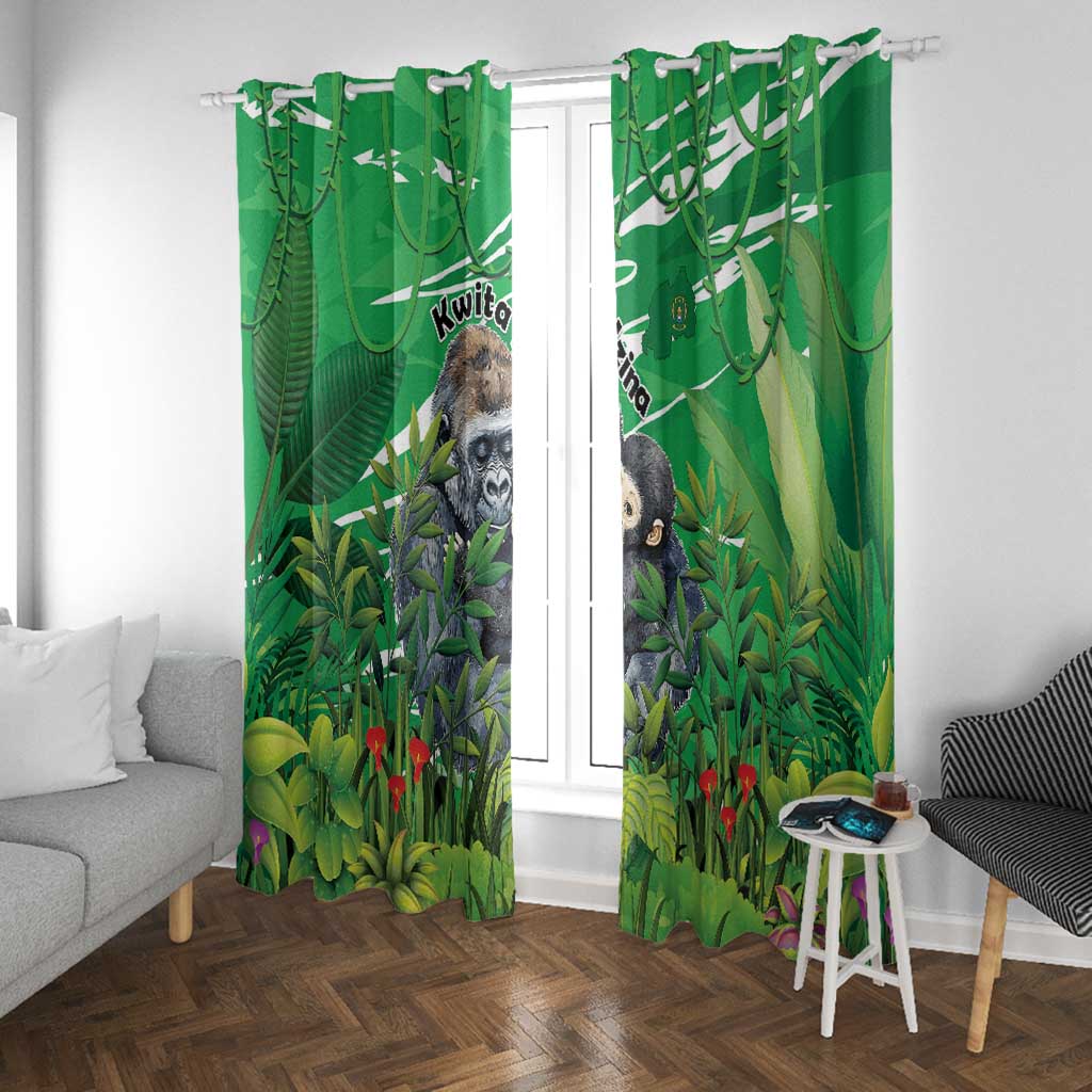 Rwanda Kwita Izina 2025 Window Curtain Gorilla Naming Day - African Pride
