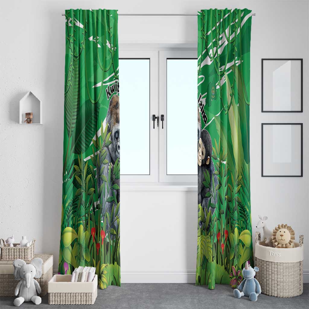 Rwanda Kwita Izina 2025 Window Curtain Gorilla Naming Day - African Pride
