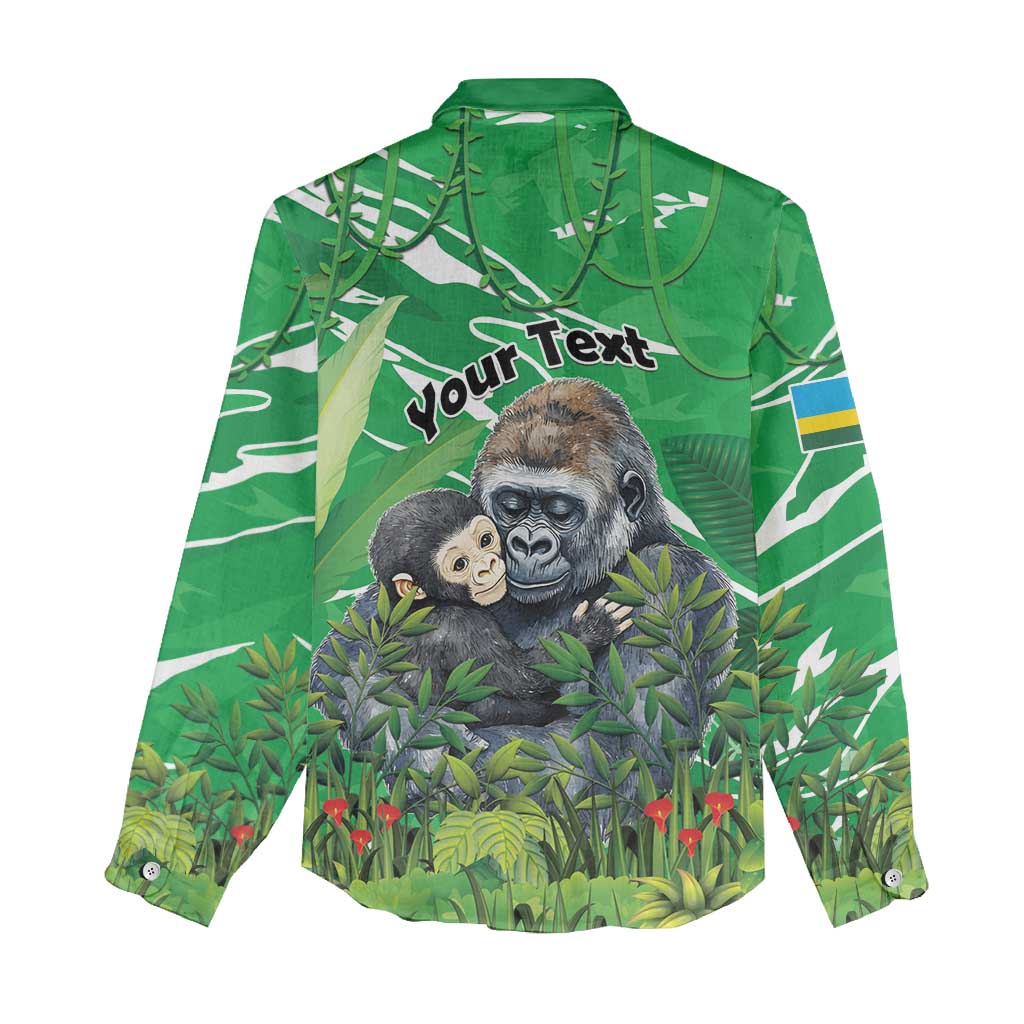 Personalized Rwanda Kwita Izina 2025 Women Casual Shirt Gorilla Naming Day - African Pride