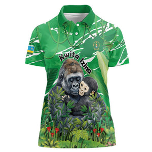 Personalized Rwanda Kwita Izina 2025 Women Polo Shirt Gorilla Naming Day - African Pride