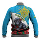 Personalized Rwanda’s Gorilla Naming Baseball Jacket Baby Gorilla Coat Of Arms With Red Rose - African Pride