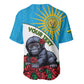 Personalized Rwanda’s Gorilla Naming Baseball Jersey Baby Gorilla Coat Of Arms With Red Rose - African Pride