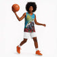 Personalized Rwanda’s Gorilla Naming Basketball Jersey Baby Gorilla Coat Of Arms With Red Rose - African Pride