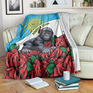 Rwanda’s Gorilla Naming Blanket Baby Gorilla Coat Of Arms With Red Rose - African Pride