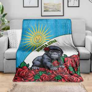 Rwanda’s Gorilla Naming Blanket Baby Gorilla Coat Of Arms With Red Rose - African Pride