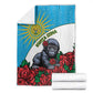 Rwanda’s Gorilla Naming Blanket Baby Gorilla Coat Of Arms With Red Rose - African Pride