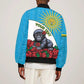 Personalized Rwanda’s Gorilla Naming Bomber Jacket Baby Gorilla Coat Of Arms With Red Rose - African Pride