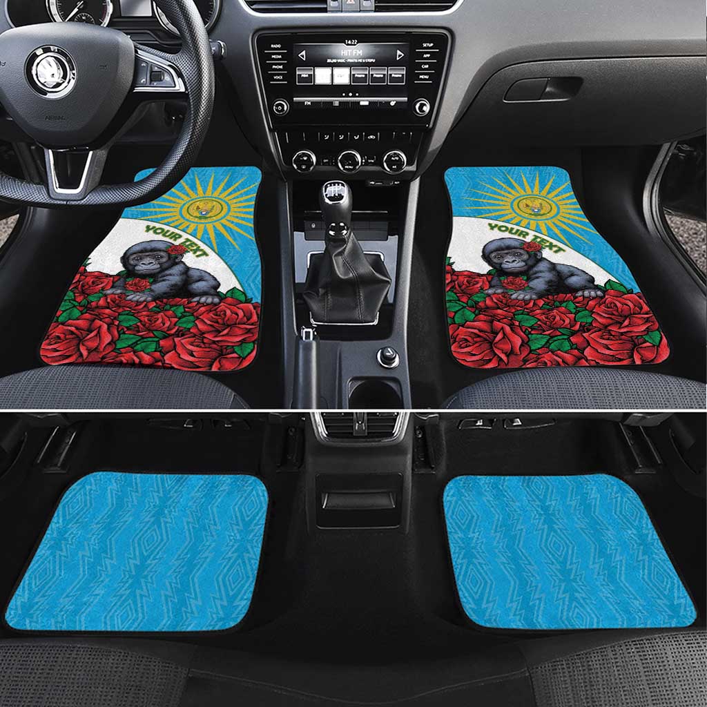 Rwanda’s Gorilla Naming Car Mats Baby Gorilla Coat Of Arms With Red Rose - African Pride