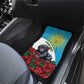 Rwanda’s Gorilla Naming Car Mats Baby Gorilla Coat Of Arms With Red Rose - African Pride