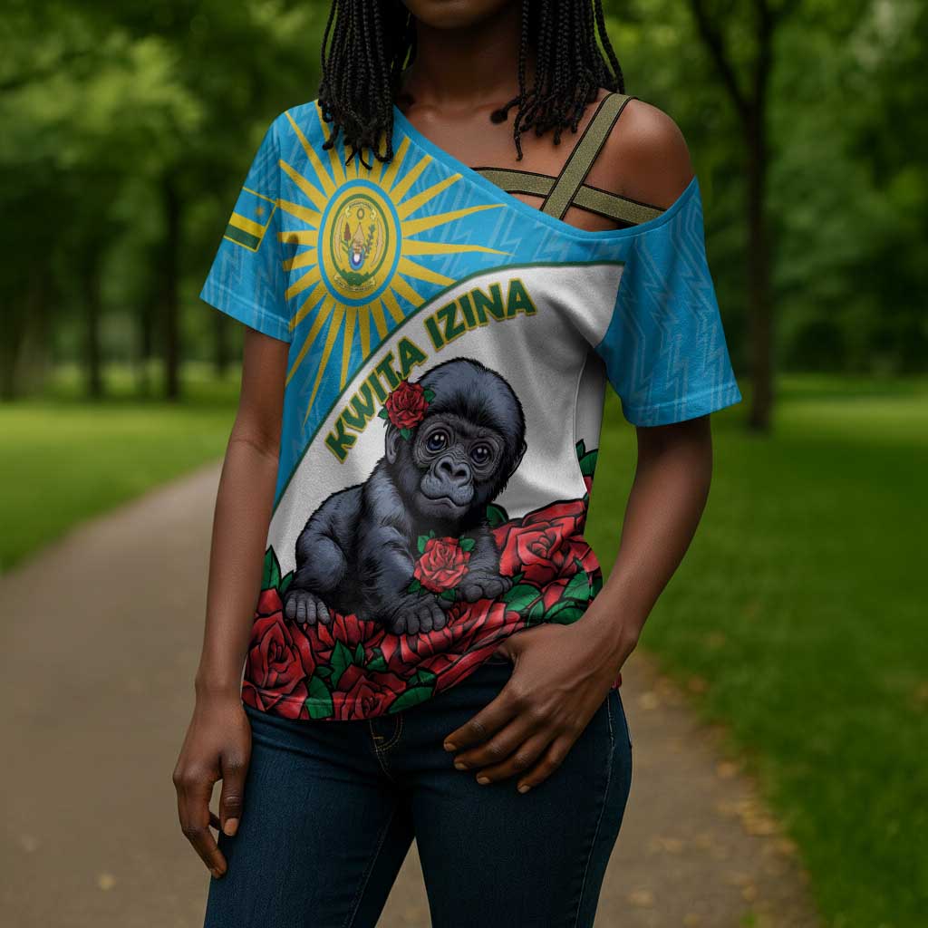 Personalized Rwanda Baby Gorilla Cross Shoulder Shirt Kwita Izina 2025