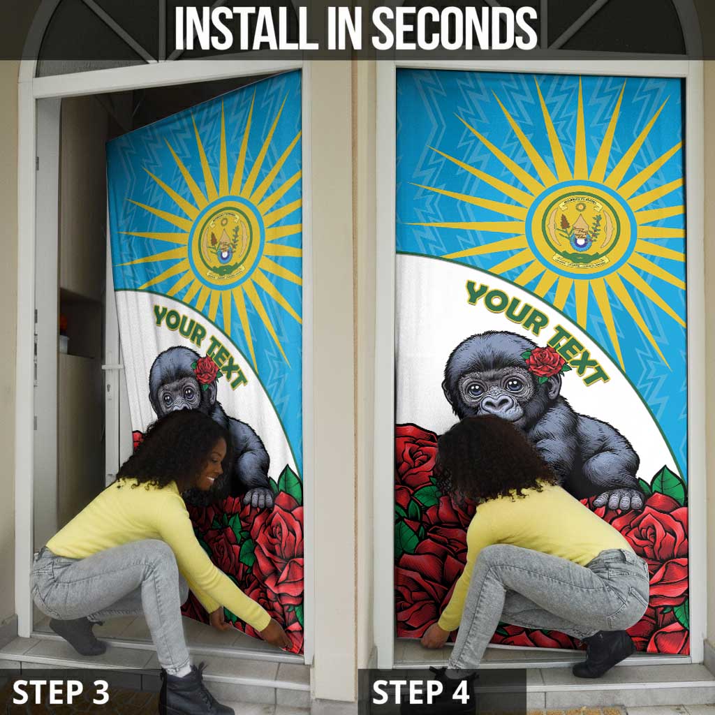 Personalized Rwanda Baby Gorilla Door Cover Kwita Izina 2025