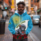 Personalized Rwanda’s Gorilla Naming Hoodie Baby Gorilla Coat Of Arms With Red Rose - African Pride