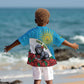 Personalized Rwanda’s Gorilla Naming Kid Hawaiian Shirt Baby Gorilla Coat Of Arms With Red Rose - African Pride