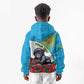 Personalized Rwanda’s Gorilla Naming Kid Hoodie Baby Gorilla Coat Of Arms With Red Rose - African Pride