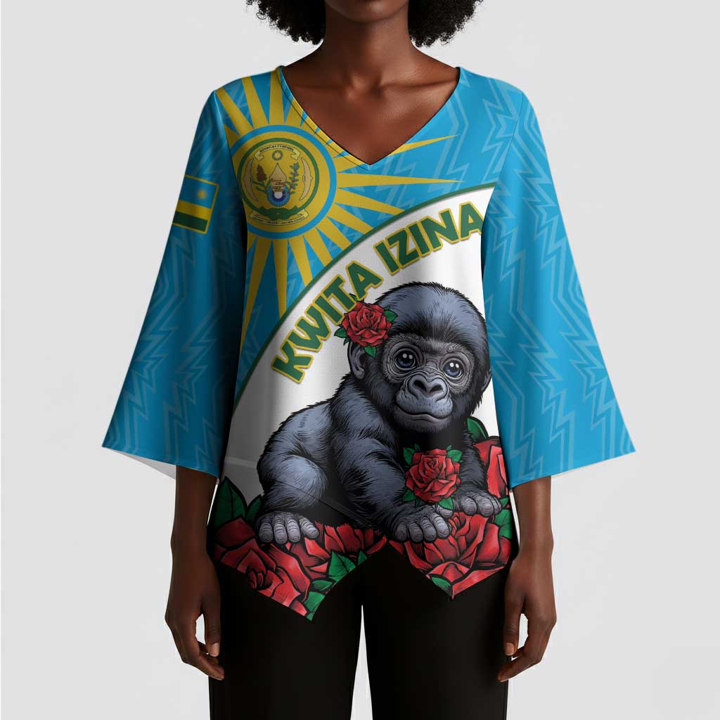 Personalized Rwanda Baby Gorilla Kimono Sleeve Blouse Kwita Izina 2025