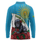 Personalized Rwanda’s Gorilla Naming Long Sleeve Polo Shirt Baby Gorilla Coat Of Arms With Red Rose - African Pride