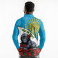 Personalized Rwanda’s Gorilla Naming Long Sleeve Polo Shirt Baby Gorilla Coat Of Arms With Red Rose - African Pride