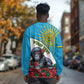 Personalized Rwanda’s Gorilla Naming Long Sleeve Shirt Baby Gorilla Coat Of Arms With Red Rose - African Pride