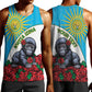 Personalized Rwanda’s Gorilla Naming Men Tank Top Baby Gorilla Coat Of Arms With Red Rose - African Pride