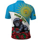 Personalized Rwanda’s Gorilla Naming Polo Shirt Baby Gorilla Coat Of Arms With Red Rose - African Pride