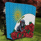 Rwanda’s Gorilla Naming Quilt Baby Gorilla Coat Of Arms With Red Rose - African Pride