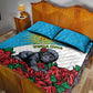Rwanda’s Gorilla Naming Quilt Bed Set Baby Gorilla Coat Of Arms With Red Rose - African Pride
