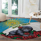 Rwanda’s Gorilla Naming Round Carpet Baby Gorilla Coat Of Arms With Red Rose - African Pride