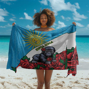 Rwanda’s Gorilla Naming Sarong Baby Gorilla Coat Of Arms With Red Rose - African Pride