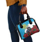 Rwanda’s Gorilla Naming Shoulder Handbag Baby Gorilla Coat Of Arms With Red Rose - African Pride