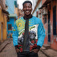Personalized Rwanda’s Gorilla Naming Sleeve Zip Bomber Jacket Baby Gorilla Coat Of Arms With Red Rose - African Pride