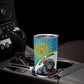 Personalized Rwanda’s Gorilla Naming Tumbler Cup Baby Gorilla Coat Of Arms With Red Rose - African Pride