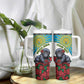 Personalized Rwanda’s Gorilla Naming Tumbler With Handle Baby Gorilla Coat Of Arms With Red Rose - African Pride