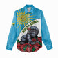 Personalized Rwanda’s Gorilla Naming Women Casual Shirt Baby Gorilla Coat Of Arms With Red Rose - African Pride