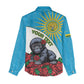 Personalized Rwanda’s Gorilla Naming Women Casual Shirt Baby Gorilla Coat Of Arms With Red Rose - African Pride