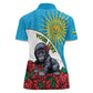 Personalized Rwanda’s Gorilla Naming Women Polo Shirt Baby Gorilla Coat Of Arms With Red Rose - African Pride