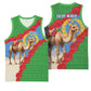 Personalised Eritrea Arabian Camel Basketball Jersey Gerbera Flower - Flag Color - African Pride
