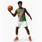 Personalised Eritrea Arabian Camel Basketball Jersey Gerbera Flower - Flag Color - African Pride