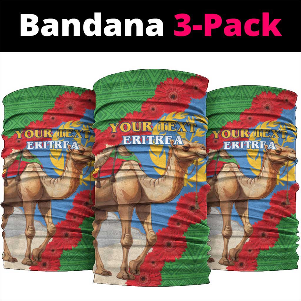 Eritrea Arabian Camel Neck Gaiter Gerbera Flower - Flag Color - African Pride
