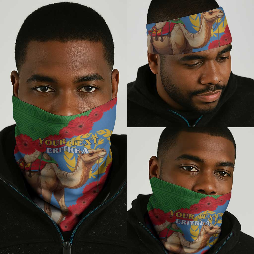 Eritrea Arabian Camel Neck Gaiter Gerbera Flower - Flag Color - African Pride