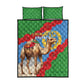 Personalised Eritrea Arabian Camel Quilt Bed Set Gerbera Flower - Flag Color