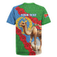 Personalised Eritrea Arabian Camel Rugby Jersey Gerbera Flower - Flag Color