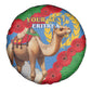 Personalised Eritrea Arabian Camel Spare Tire Cover Gerbera Flower - Flag Color