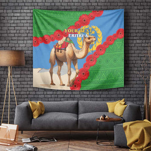 Personalised Eritrea Arabian Camel Tapestry Gerbera Flower - Flag Color