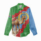 Personalised Eritrea Arabian Camel Women Casual Shirt Gerbera Flower - Flag Color LT15